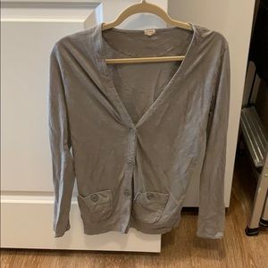 Grey JCrew cardigan